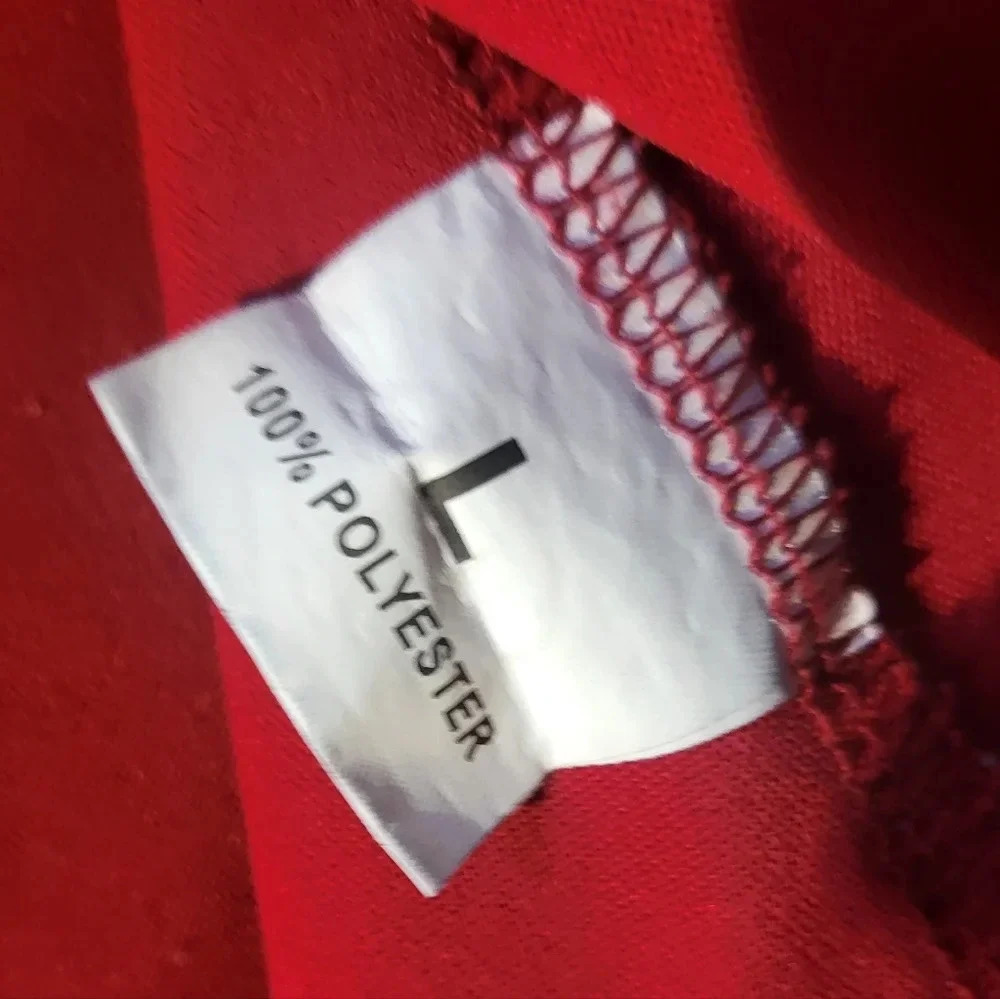 Red, 3/4 Length Button Sleeves, No Brand,  NWOT in bag - Picture 4 of 6